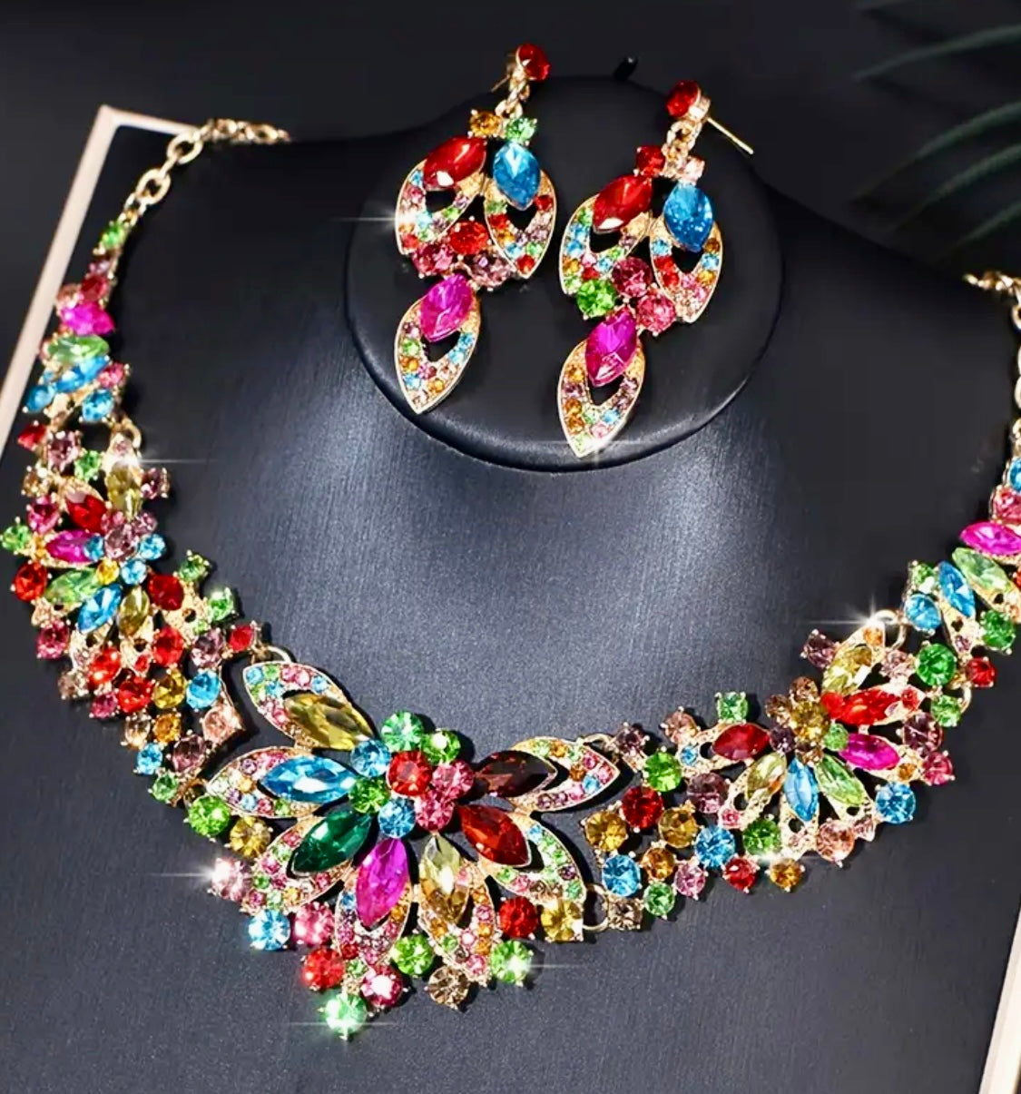 Fashionista, multi color four piece jewelry set